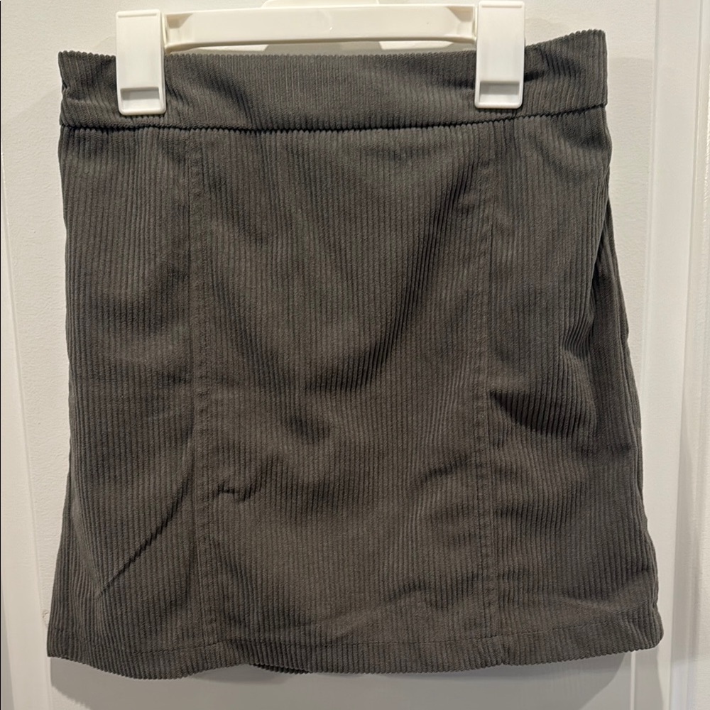 Sincerely Jules Gray Ribbed Mini Skirt